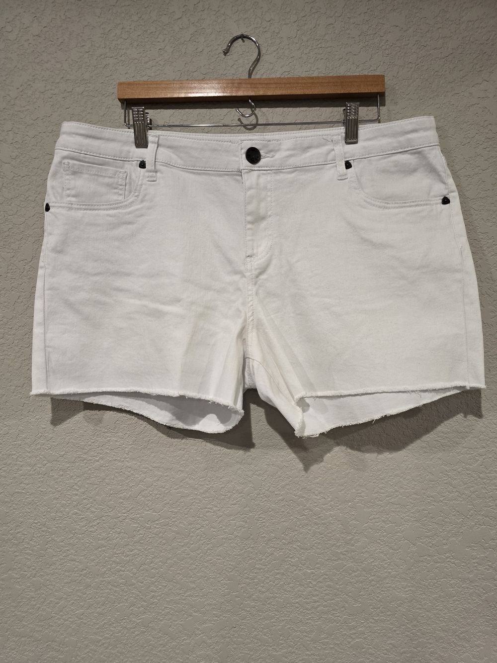 Kut From The Kloth Gidget White Denim Shorts